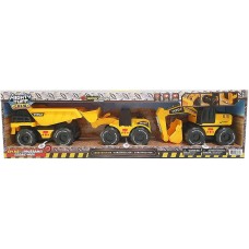 MIGHTY TUFF CREW Friction Powered Large Vehicle Lights and Sounds 3 Pack