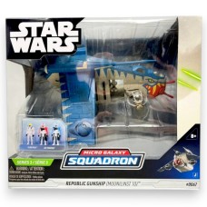 STAR WARS Micro Galaxy Squadron Republic Gunship 8"