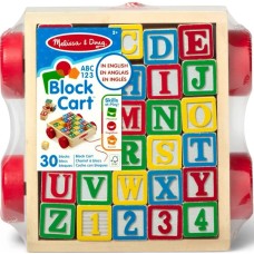 Melissa & Doug Classic ABC Wooden Block Cart 