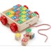 Melissa & Doug Classic ABC Wooden Block Cart 
