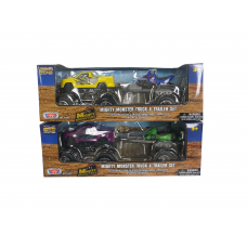 Mighty Monsters Die-Cast Truck & Trailer 5” Set Assorted
