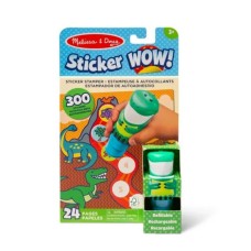 Melissa & Doug Sticker WOW!™ 24-Page Activity Pad and Sticker Stamper– Dinosaur